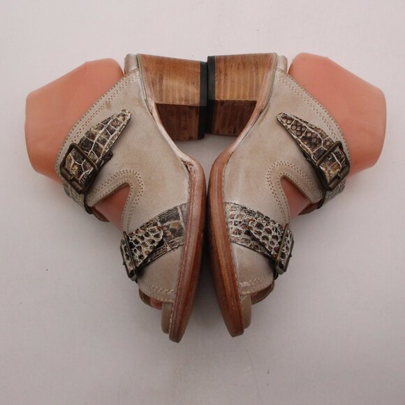 Freebird by Steven Caprice Women’s Size US 6 Gray Leather Block Heel Sandals - Picture 8 of 10